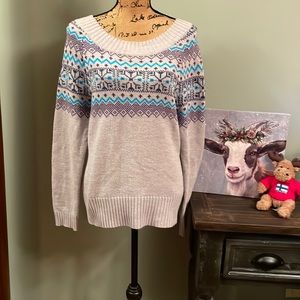 Vintage OP holiday sweater, size XL (15-17).